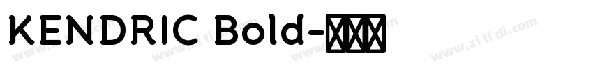 KENDRIC Bold字体转换